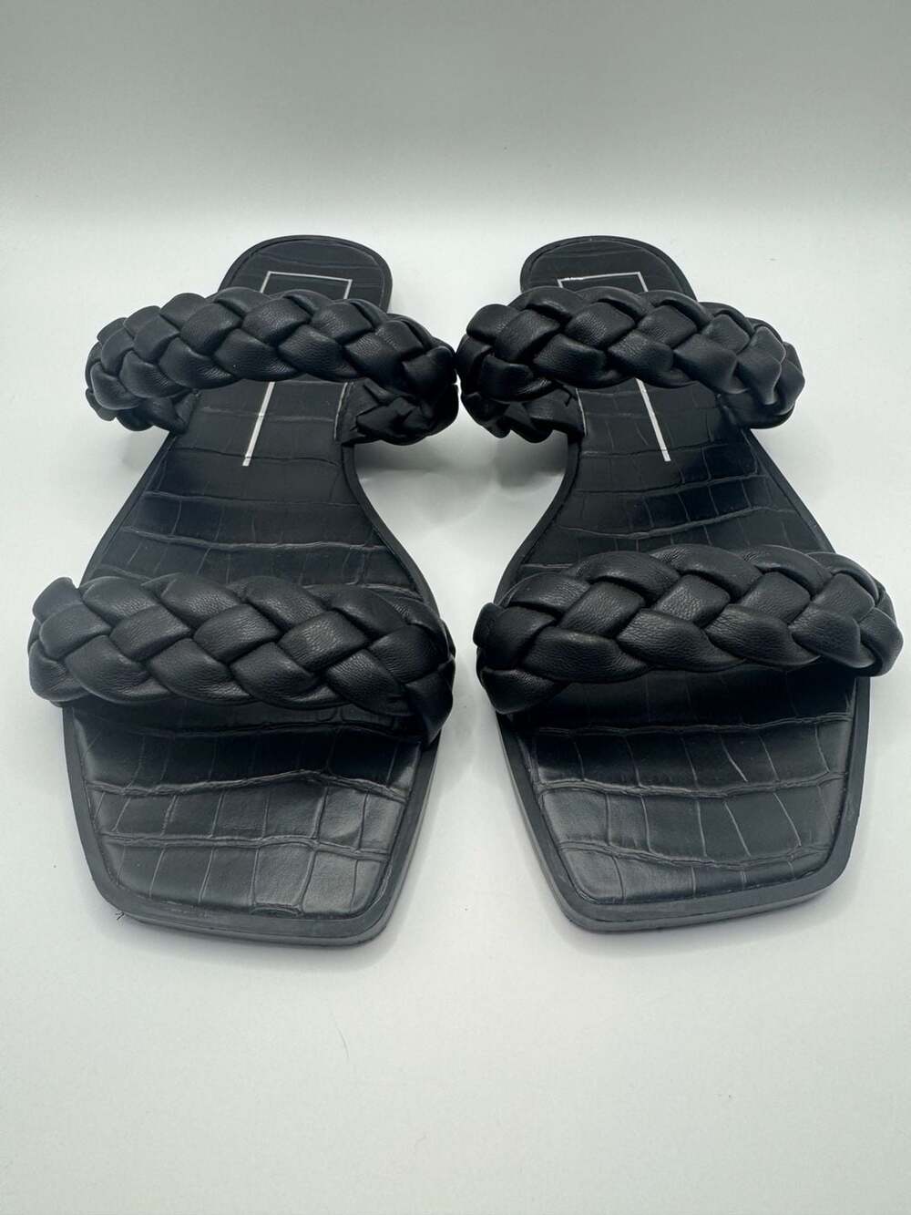 Dolce Vita Indy Black Double Braided Strap Sandals 8.5